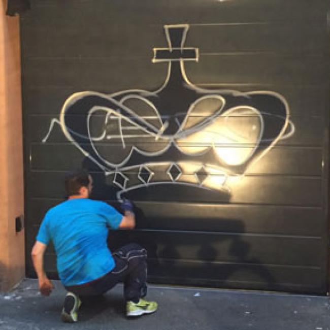 Garage decorato da Rusty